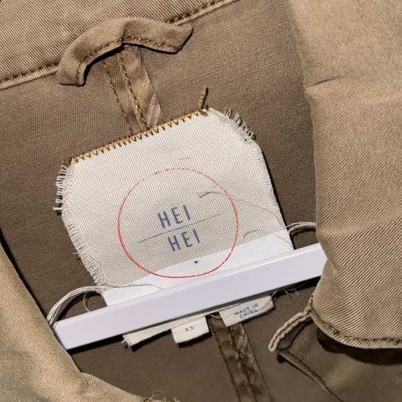 Anthropologie Hei Hei Cropped Utility Jacket Small Military Style xs distressed - Picture 3 of 8